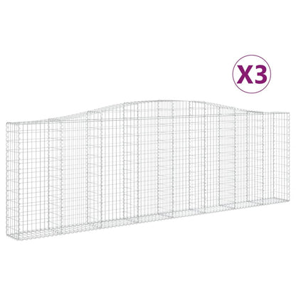 Cesti Gabbioni ad Arco 3 pz 400x30x120/140 cm Ferro Zincato - homemem39
