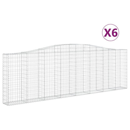 Cesti Gabbioni ad Arco 6 pz 400x30x120/140 cm Ferro Zincato - homemem39