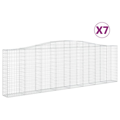 Cesti Gabbioni ad Arco 7 pz 400x30x120/140 cm Ferro Zincato - homemem39
