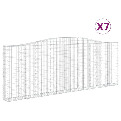 Cesti Gabbioni ad Arco 7 pz 400x30x140/160 cm Ferro Zincato - homemem39