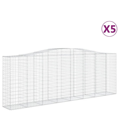 Cesti Gabbioni ad Arco 5 pz 400x50x140/160 cm Ferro Zincato - homemem39
