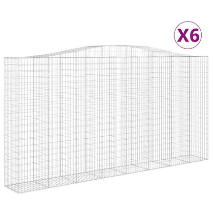 Cesti Gabbioni ad Arco 6 pz 400x50x200/220 cm Ferro Zincato | homemem39