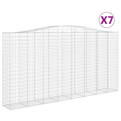 Cesti Gabbioni ad Arco 7 pz 400x50x200/220 cm Ferro Zincato | homemem39