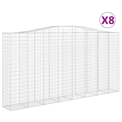Cesti Gabbioni ad Arco 8 pz 400x50x200/220 cm Ferro Zincato - homemem39
