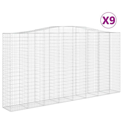 Cesti Gabbioni ad Arco 9 pz 400x50x200/220 cm Ferro Zincato | homemem39