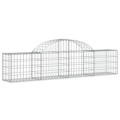 Cesti Gabbioni ad Arco 5 pz 200x30x40/60 cm Ferro Zincato | homemem39