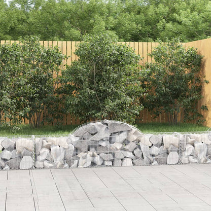 Cesti Gabbioni ad Arco 5 pz 200x30x40/60 cm Ferro Zincato | homemem39