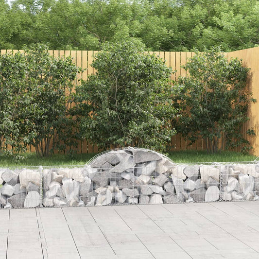 Cesti Gabbioni ad Arco 5 pz 200x30x40/60 cm Ferro Zincato | homemem39