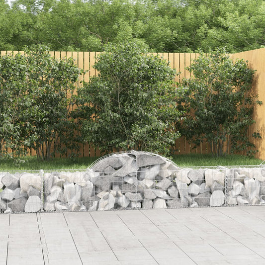 Cesti Gabbioni ad Arco 7 pz 200x30x40/60 cm Ferro Zincato | homemem39
