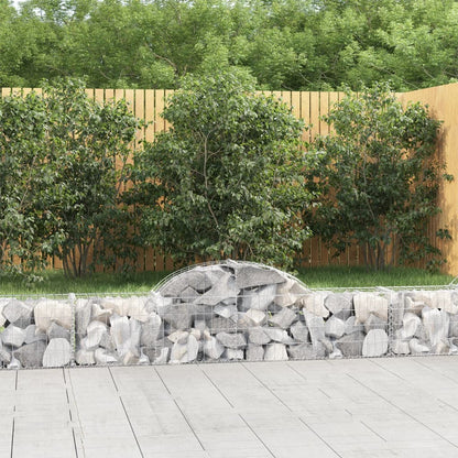 Cesti Gabbioni ad Arco 9 pz 200x30x40/60 cm Ferro Zincato | homemem39