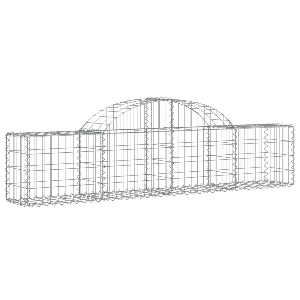 Cesti Gabbioni ad Arco 10 pz 200x30x40/60 cm Ferro Zincato | homemem39