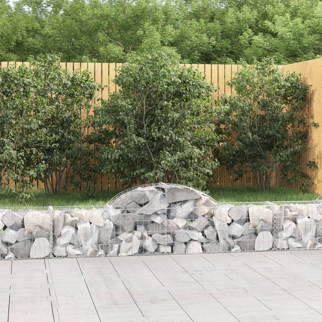 Cesti Gabbioni ad Arco 20 pz 200x30x40/60 cm Ferro Zincato | homemem39