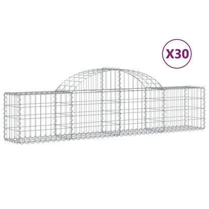 Cesti Gabbioni ad Arco 30 pz 200x30x40/60 cm Ferro Zincato | homemem39