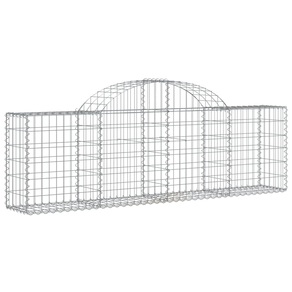 Cesti Gabbioni ad Arco 18 pz 200x30x60/80 cm Ferro Zincato | homemem39