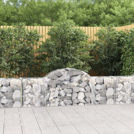 Cesti Gabbioni ad Arco 18 pz 200x30x60/80 cm Ferro Zincato | homemem39
