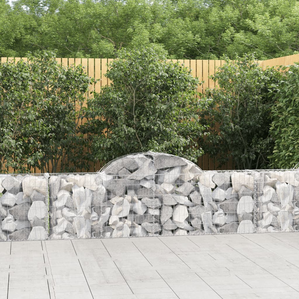 Cesti Gabbioni ad Arco 20 pz 200x30x60/80 cm Ferro Zincato | homemem39
