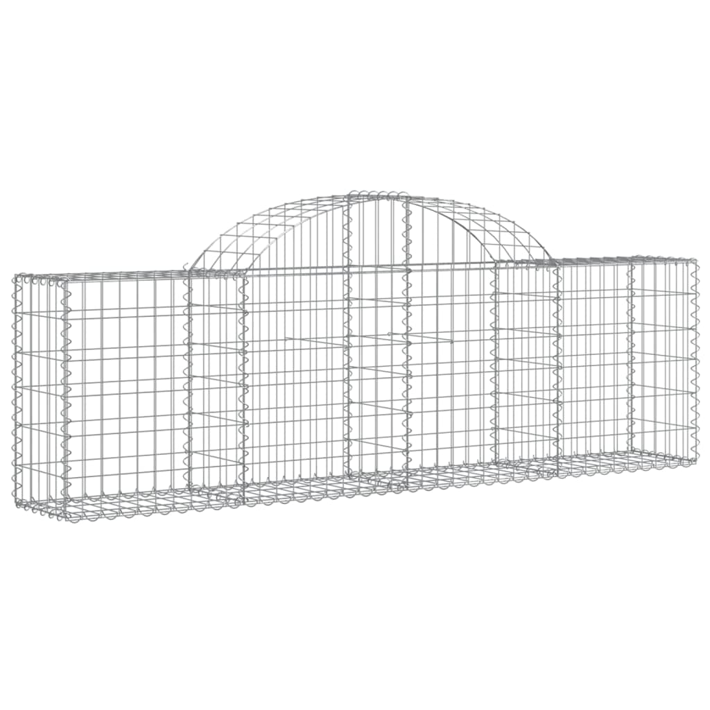 Cesti Gabbioni ad Arco 25 pz 200x30x60/80 cm Ferro Zincato | homemem39