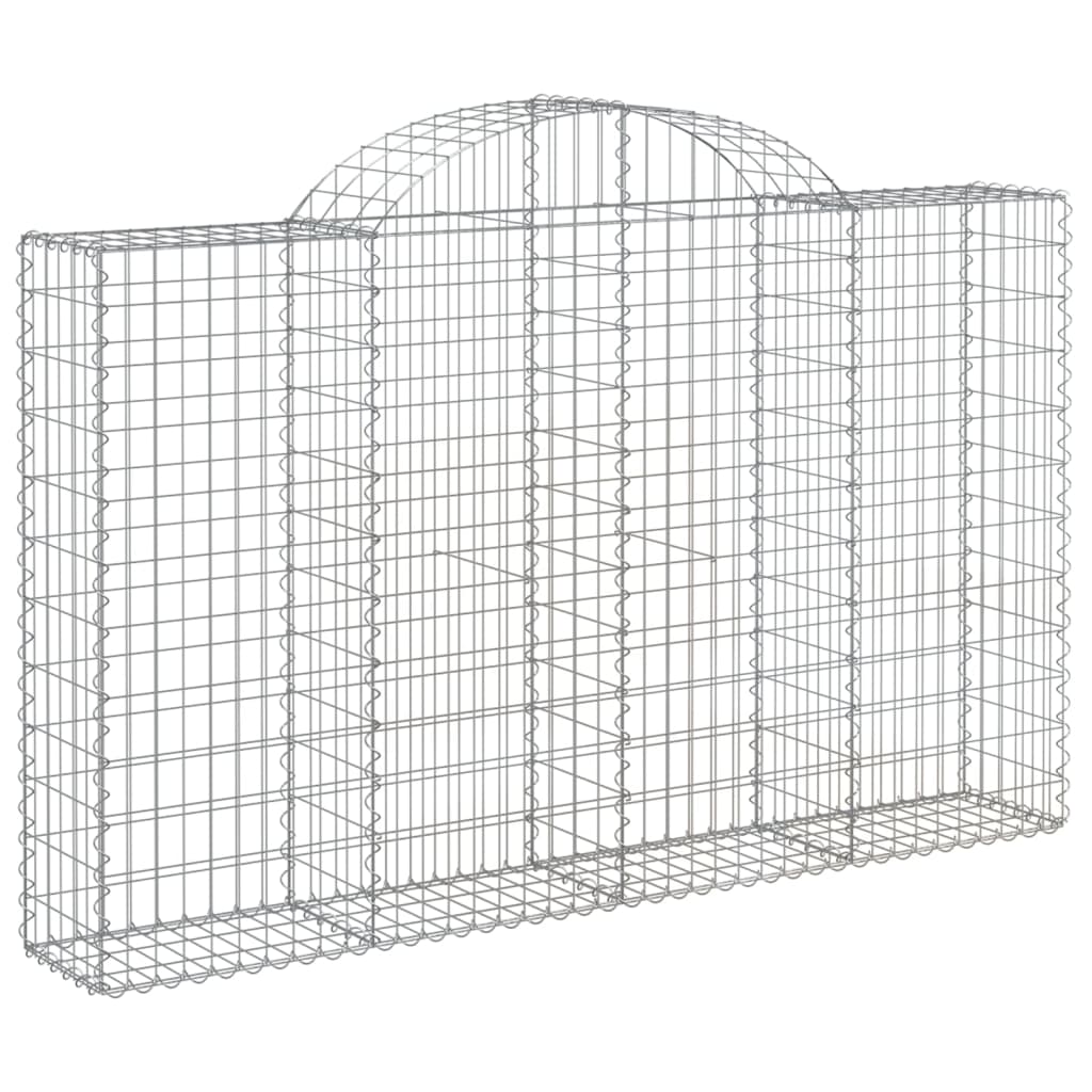 Cesti Gabbioni ad Arco 15 pz 200x30x120/140 cm Ferro Zincato | homemem39
