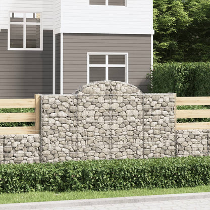 Cesti Gabbioni ad Arco 15 pz 200x30x120/140 cm Ferro Zincato | homemem39