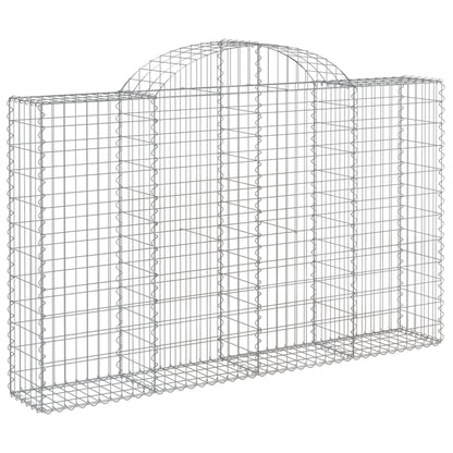 Cesti Gabbioni ad Arco 18 pz 200x30x120/140 cm Ferro Zincato | homemem39