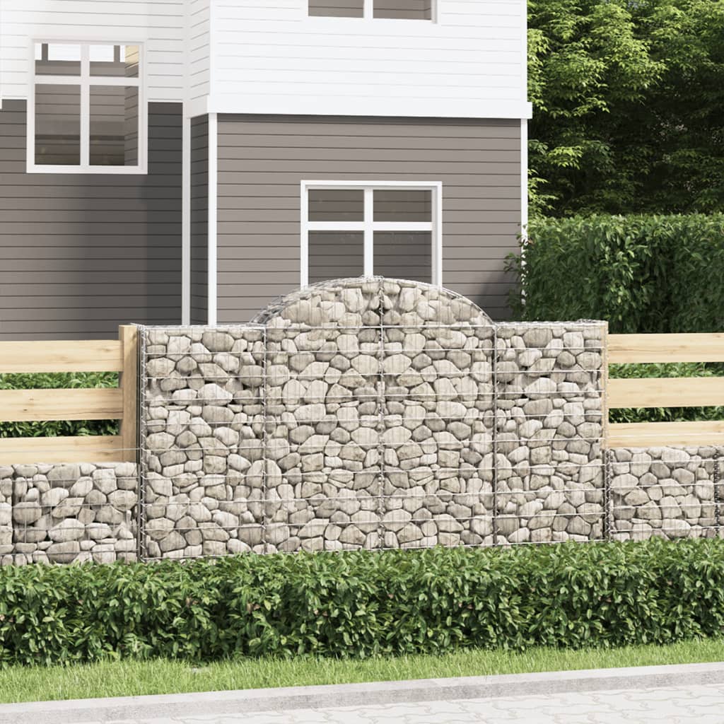 Cesti Gabbioni ad Arco 30 pz 200x30x120/140 cm Ferro Zincato | homemem39