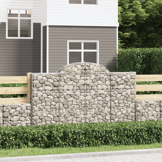 Cesti Gabbioni ad Arco 30 pz 200x30x120/140 cm Ferro Zincato | homemem39