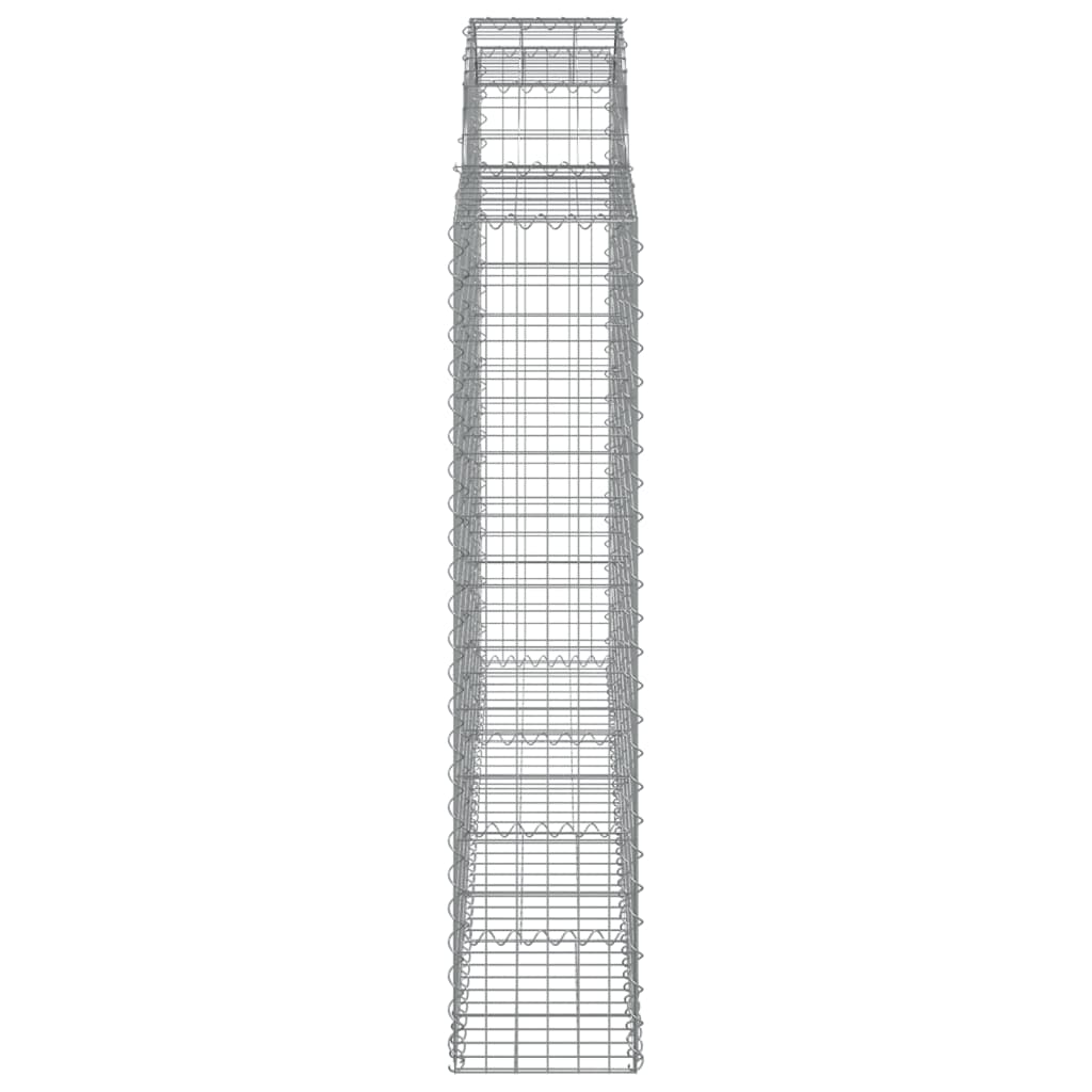 Cesti Gabbioni ad Arco 7 pz 200x30x140/160 cm Ferro Zincato | homemem39
