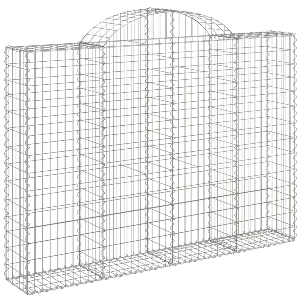 Cesti Gabbioni ad Arco 9 pz 200x30x140/160 cm Ferro Zincato | homemem39