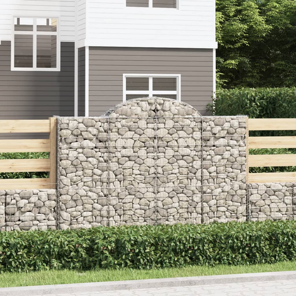 Cesti Gabbioni ad Arco 18 pz 200x30x140/160 cm Ferro Zincato | homemem39