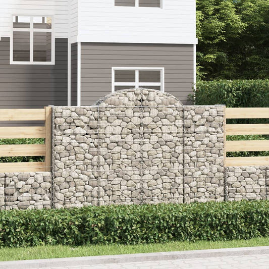 Cesti Gabbioni ad Arco 20 pz 200x30x140/160 cm Ferro Zincato - homemem39