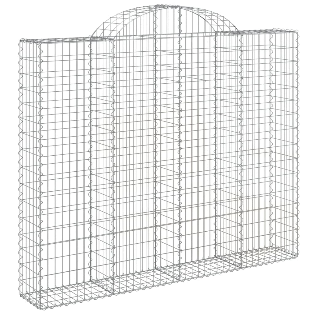 Cesti Gabbioni ad Arco 2 pz 200x30x160/180 cm Ferro Zincato | homemem39