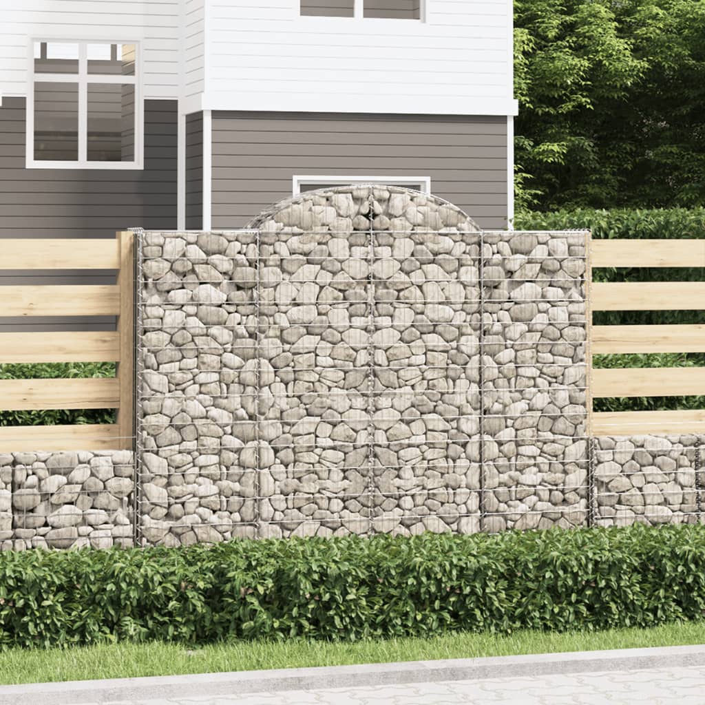 Cesti Gabbioni ad Arco 2 pz 200x30x160/180 cm Ferro Zincato | homemem39
