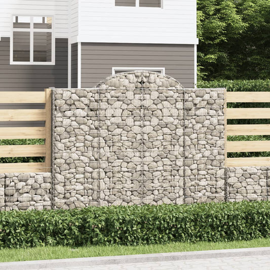 Cesti Gabbioni ad Arco 2 pz 200x30x160/180 cm Ferro Zincato | homemem39