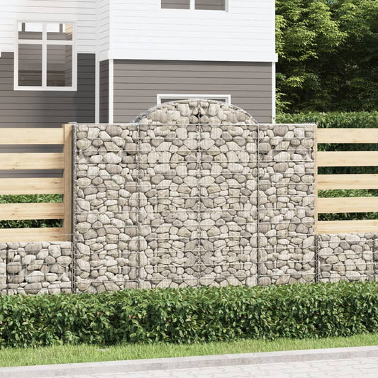 Cesti Gabbioni ad Arco 3 pz 200x30x160/180 cm Ferro Zincato | homemem39
