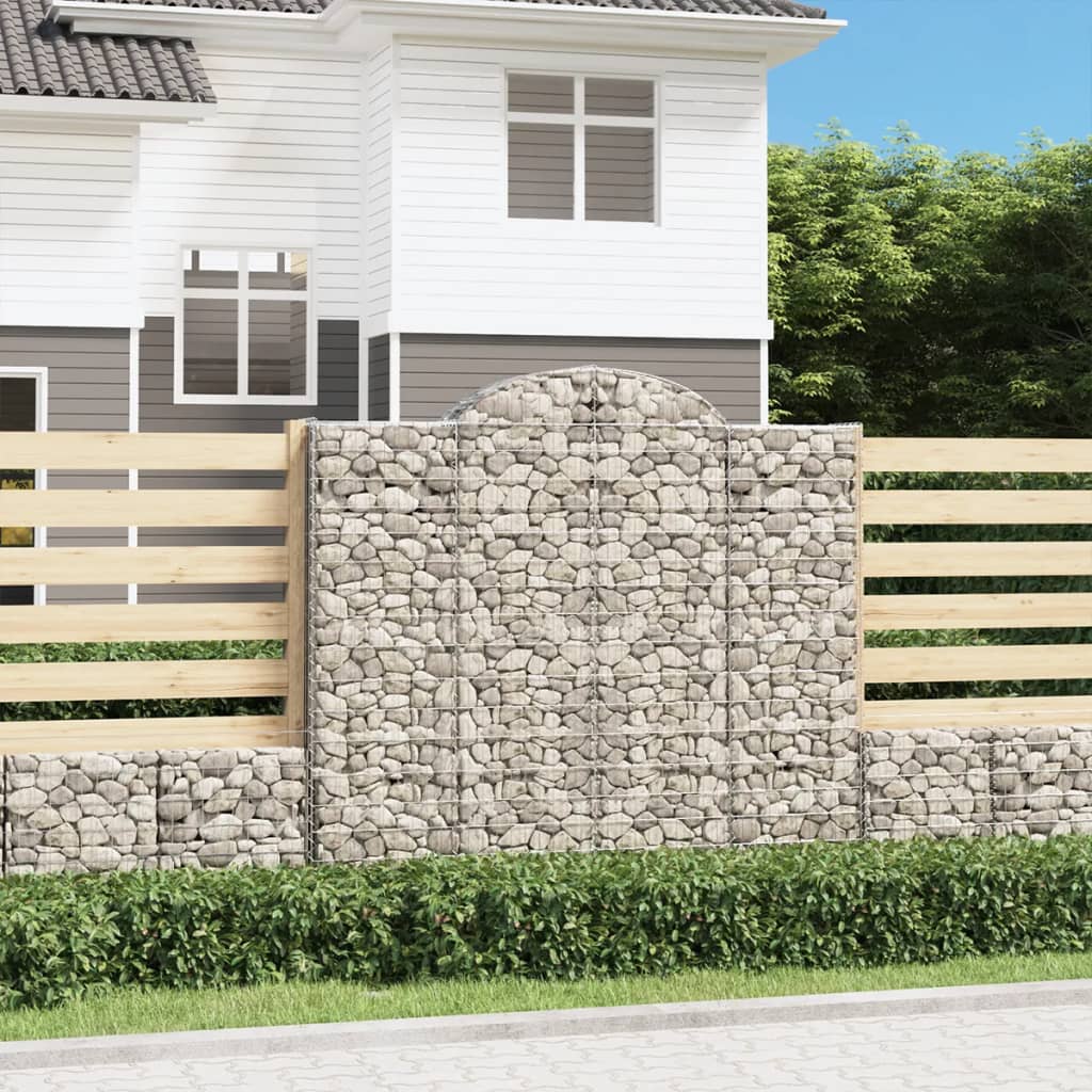 Cesti Gabbioni ad Arco 4 pz 200x30x180/200 cm Ferro Zincato | homemem39