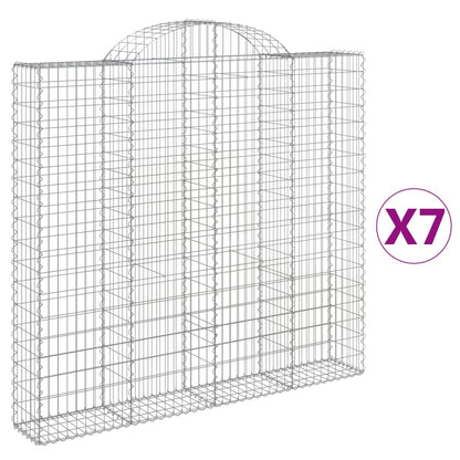 Cesti Gabbioni ad Arco 7 pz 200x30x180/200 cm Ferro Zincato