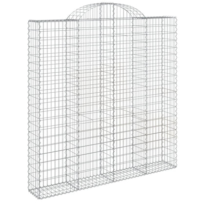 Cesti Gabbioni ad Arco 6 pz 200x30x200/220 cm Ferro Zincato | homemem39