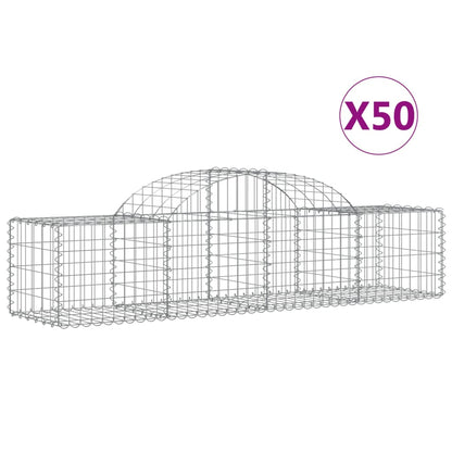 Cesti Gabbioni ad Arco 50 pz 200x50x40/60 cm Ferro Zincato | homemem39