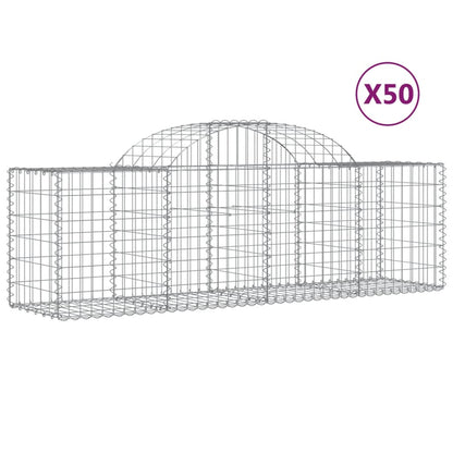 Cesti Gabbioni ad Arco 50 pz 200x50x60/80 cm Ferro Zincato | homemem39