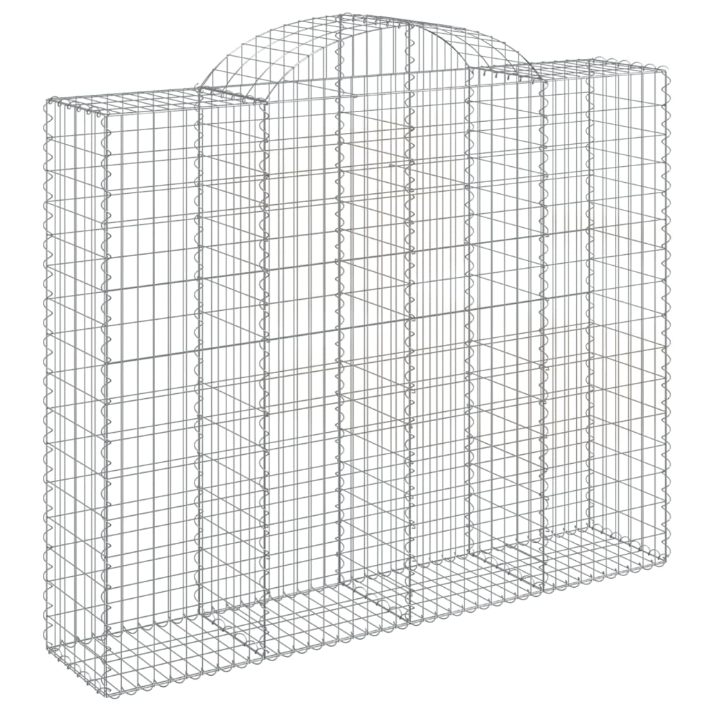 Cesti Gabbioni ad Arco 18 pz 200x50x160/180 cm Ferro Zincato