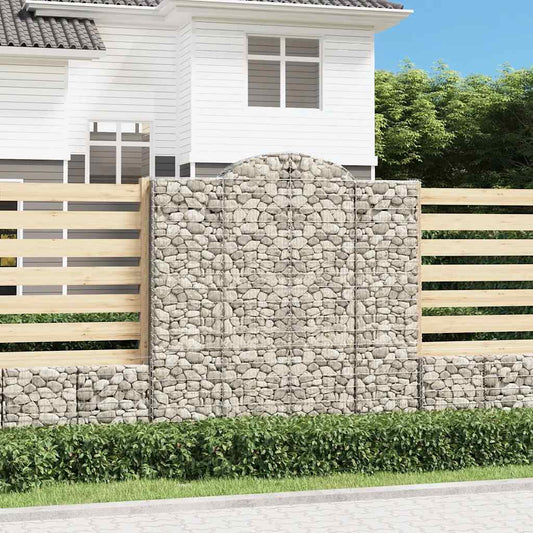 Cesti Gabbioni ad Arco 9 pz 200x50x200/220 cm Ferro Zincato | homemem39