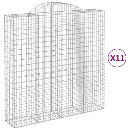Cesti Gabbioni ad Arco 11 pz 200x50x200/220 cm Ferro Zincato | homemem39