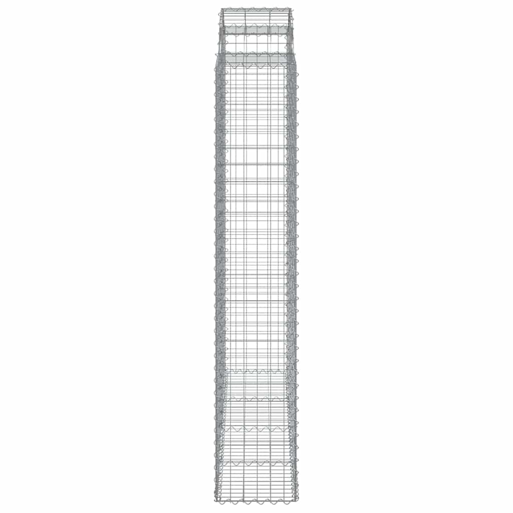 Cesti Gabbioni ad Arco 9 pz 200x50x220/240 cm Ferro Zincato | homemem39
