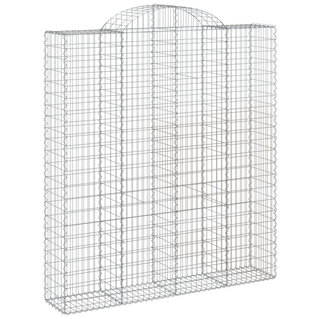 Cesti Gabbioni ad Arco 12 pz 200x50x220/240 cm Ferro Zincato | homemem39