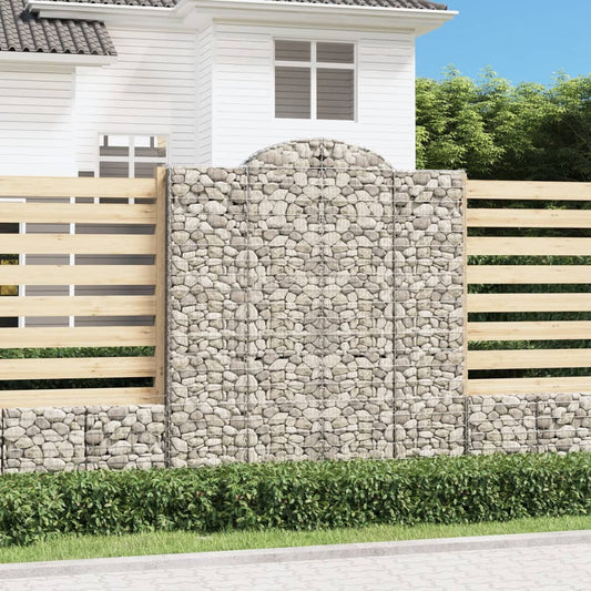 Cesti Gabbioni ad Arco 13 pz 200x50x220/240 cm Ferro Zincato | homemem39