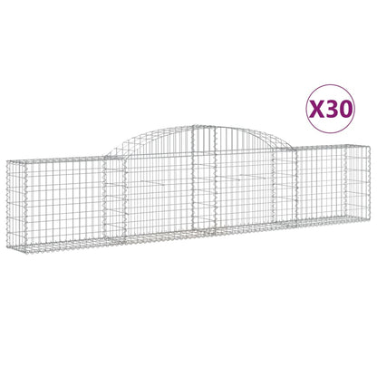 Cesti Gabbioni ad Arco 30 pz 300x30x60/80 cm Ferro Zincato | homemem39