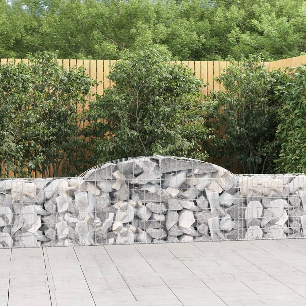 Cesti Gabbioni ad Arco 30 pz 300x30x60/80 cm Ferro Zincato | homemem39