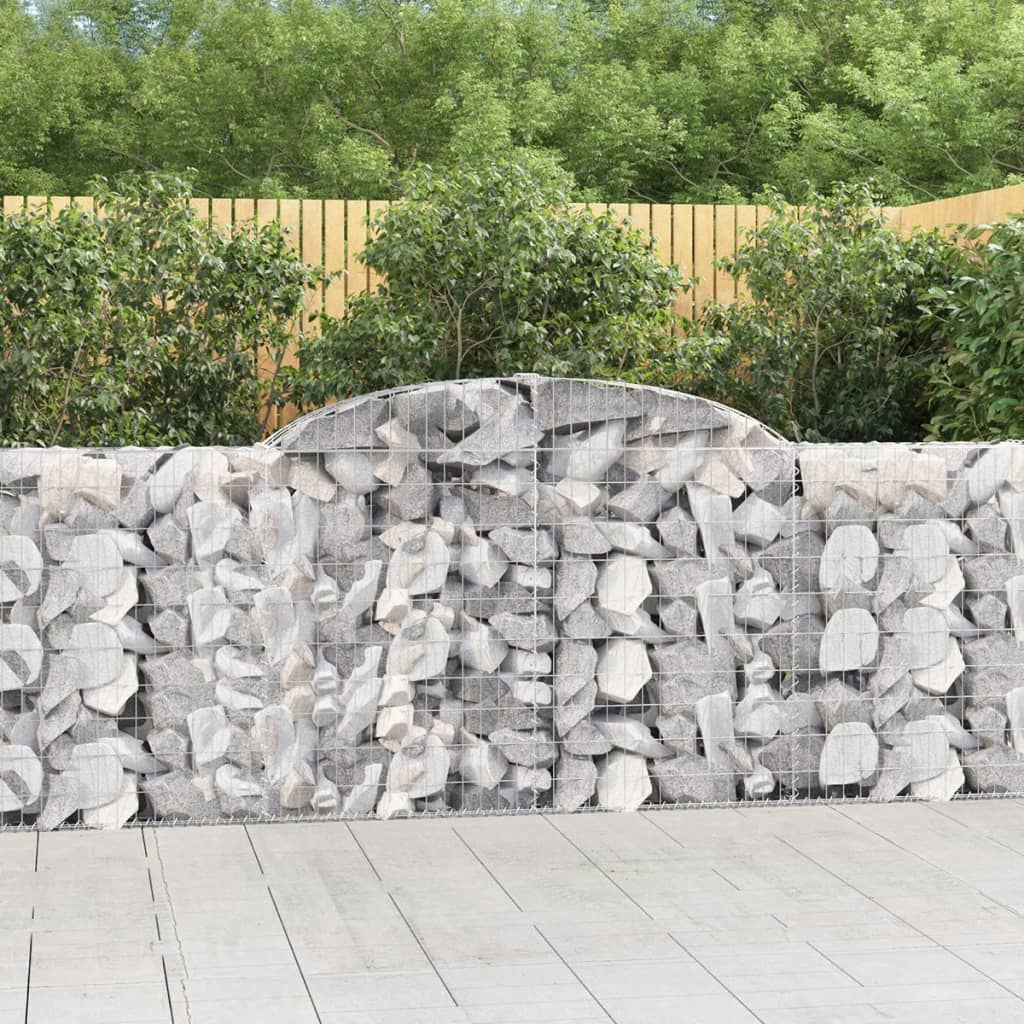 Cesti Gabbioni ad Arco 12 pz 300x30x100/120 cm Ferro Zincato - homemem39