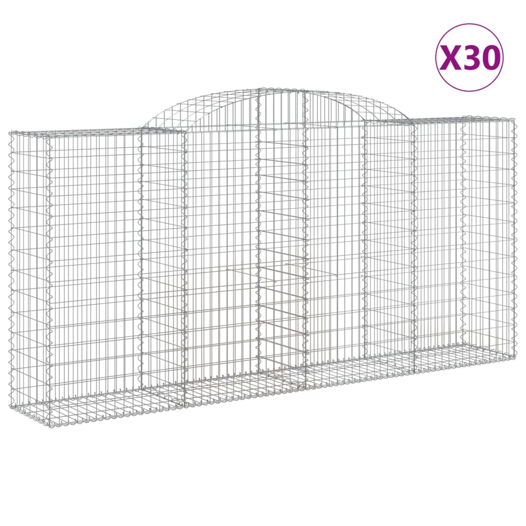 Cesti Gabbioni ad Arco 30 pz 300x50x140/160 cm Ferro Zincato - homemem39