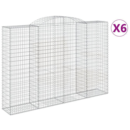 Cesti Gabbioni ad Arco 6 pz 300x50x200/220 cm Ferro Zincato | homemem39